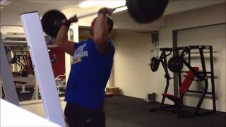 Push Press 2x 110kg 242lbs   with walk out!