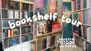 BOOKSHELF TOUR📚 Mostrando TODOS os meu livros | tour pelas estantes de livros✨