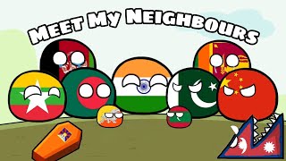 India and it's neighbours countryball