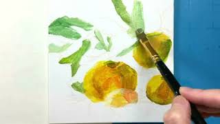 Oranges/ Still Life / Easy Expressive Acrylic Painting Tutorial For Beginners Step By Step #450