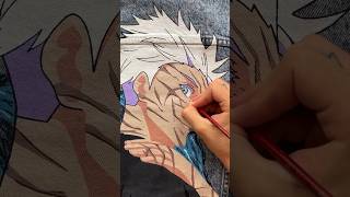 Jujutsukaisen Custom Painted Denim Jacket Art Inspirasi #gojosatoru #jujutsukaisen #denimart #custom