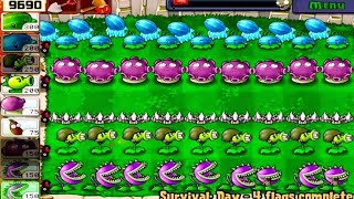 Plants vs. Zombies Survival Day 5 Line Plants vs. All Zombies BEST GLITCH STRATEGY TO WIN (FULL HD)