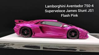 Mansory model Lamborghini Aventador 750-4 Superveloce James Stunt JS1 Flash Pink full view unboxing