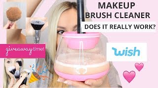 GIVEAWAY Brush Cleaning Machine Review & First Impression! Wish makeup brush cleaner wish.com