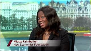 Miatta Fahnbulleh on living standards, on BBC Politics Live