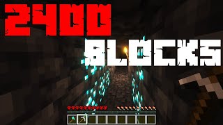 I mined 2,400 blocks in Hardcore Minecraft!