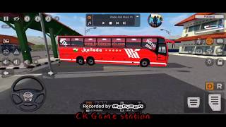 Kallada travels red sleeper livery for Volvo b11r mod bussid