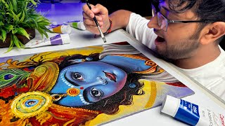 Krishna Painting,  Acrylic Painting Tutorial 😍