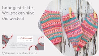 Stricksocken Wollsocken Wunschgröße 36 - 44 Norwegermuster selbstgestrickt rosa türkis