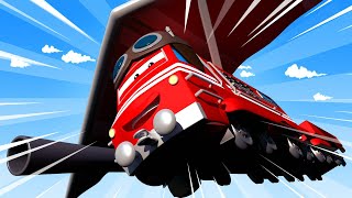 Troy le Train -  Le TRAIN DELTAPLANE - La Ville des Voitures 🚓 🚒 Dessin animé Trains