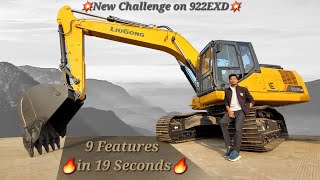 Challenge on Liugong 922E | 9 Features in 19 Seconds #liugong #excavator #922EXD