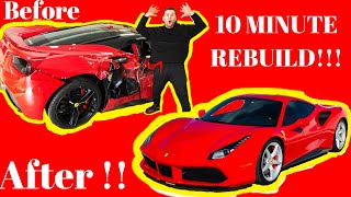 FERRARI 488 from Rebuilding A Salvage Auction in 10 minutes ( SAVED 100k $$$ ) (VIDEO #12)