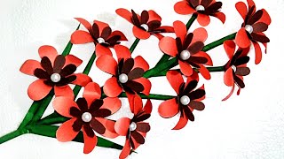 Flower making diy | easy paper flower | Home decoration | paper cutting art