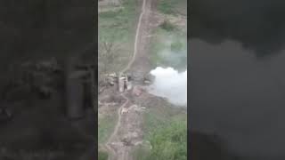 Russian armor plows into a berm at speed with the smoke generator on. #oops