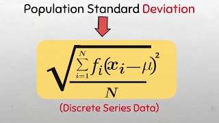 Statistical Formula Series: Population Standard Deviation for discrete series data #sigma