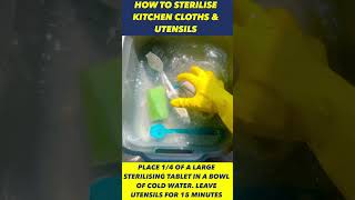 #shorts  How to sterilse kitchen cloths & utensils