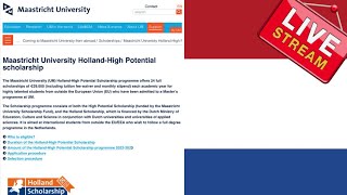 Maastricht University Holland-High Potential scholarship (Scholarships to the Netherlands)