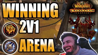 Winning 2v1 Arena - Cataclysm Classic - Shaman Enhancement 4.4.0