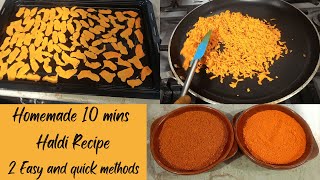 Homemade 10 Mins Haldi Recipe / 2 Different Easy and Quick Methods / Sheena's Kitchen