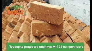 Проверка рядового кирпича М-125 на прочность