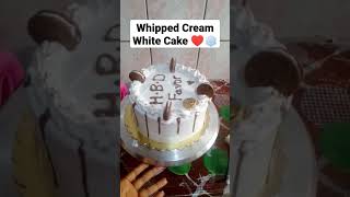 Whipped Cream White Cake ♥️❄️ #shorts