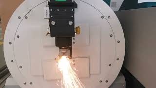 laser plate and tube integrated machine LX3015FCT-Cut round hole in a square pipe: