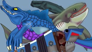 Mega Mouth VS MR Snappy VS Robo Shark  - Animation