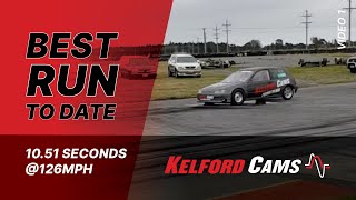 Kelford Cams Honda Civic - Best run to date 22/11/19 = 10.51 seconds @126mph (video 1)