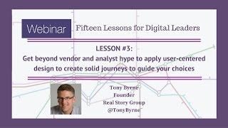 LESSON #3: Get beyond vendor and analyst hype