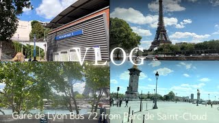 【Paris joli Vlog Gare de Lyon Bus 72 from Parc de Saint-Cloud】#paris #bus #trip