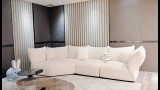 Minimalist L Shape Sofa, comfortable and elegent.