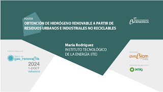 Obtención de hidrógeno renovable a partir de residuos urbanos e industriales no reciclables #CIB24