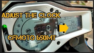 Adjust the clock on a CFMOTO 650MT