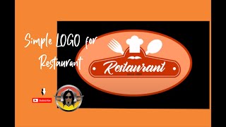 Simple logo for Restaurant/CorelDRAWtutorial