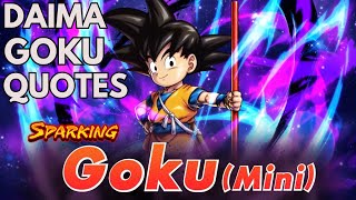 Daima Goku Mini Special Quotes & Interactions! Dragon Ball Legends Quotes & Interactions