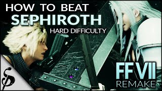 FF7R - How to beat Sephiroth on Hard Difficulty & Materia Tips (Final Fantasy 7 Remake Final Boss)