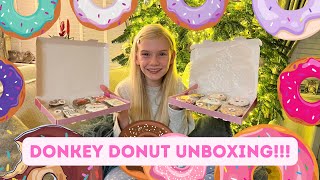 Phoebe’s FIRST DONKEY DONUTS UNBOXING! Pony treats extravaganza!!! What’s in the surprise box???