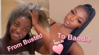 FROM BUSTED TO BADDIE TRANSFORMATION VLOG | HAIR, NAILS, WAXING | SIMPLY CINN