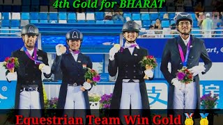 Equestrian Team Gold Medal Ceremony FULL VIDEO |  Win 3rd Gold medal at Asian Games 2023 for INDIA |