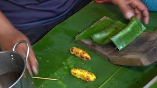 Thai Grilled Banana With Sweet Coconut Milk Sauce