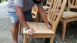 Narra Dining Chair Restoration   (Rattan Solihiya & varnish) #supportlokal