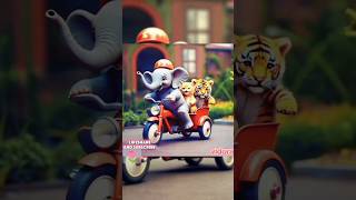 Elephant driving the bike #catlover #shorts #shortvideo #elephant #viralshort  viral #coolvideo