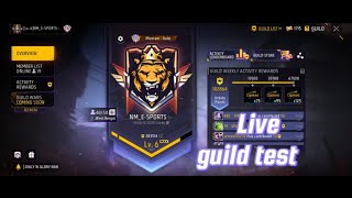 FREE FIRE NEW UPDATES LIVE GAMEPLAY AND GUILD TEST LIVE