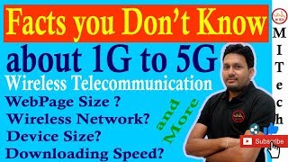 Facts you Don't KNOW 😎👓 about 1G to 5G | Invention Year, Comparison among all generations, Speed