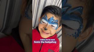 Sonic mask tutorial #facepainting #facepaint #tutorial #nyc #tutorialreels #sonic #sonicthehedgehog