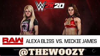 WWE 2K20 RAW Alexia Bliss VS MICKIE JAMES