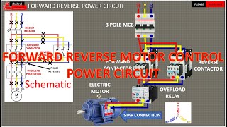 forward reverse motor control power circuit | penghidup mara songsang litar utama