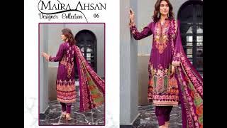 🔴  MAIRA AHSAN Karachi Cotton Dress Material 🔴