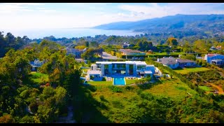 Touring an ALL Concrete MALIBU MANSION with a Waterfall Entry #realestate #luxuryhouse