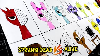 Рисуем ВСЕХ ПЕРСОНАЖЕЙ INCREDIBOX SPRUNKI DEAD vs ALIVE⚠️Incredibox Sprunki all mode жив